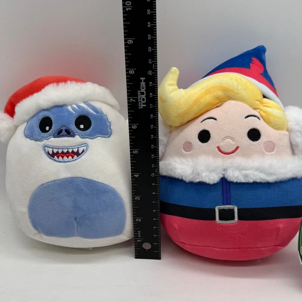 Squishmallows Rudolph Red-Nosed Reindeer Bumble‎ & Hermey Plush Set 8 inch 2024